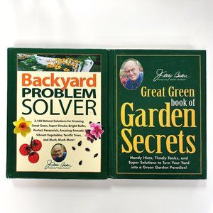 2 Jerry Baker Books Great Green Book of Garden Secrets & Backyard Garden Solver